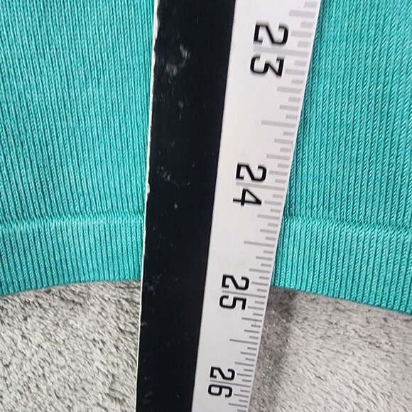 Womens Teal Pendleton Top Silk & Nylon Blend Short Sleeve Round Neck Size L - Picture 10 of 12